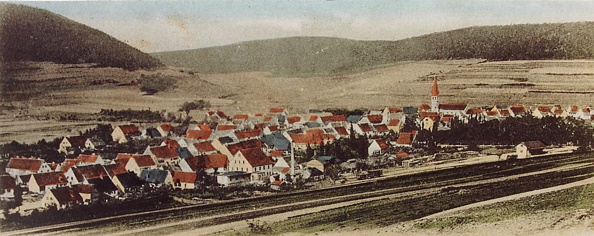 Gesamtansicht Oberkochen vor dem ersten Weltkrieg (Archiv Müller)