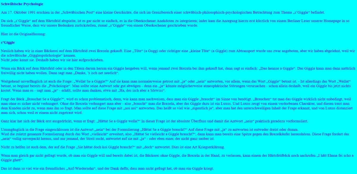 Schwäbische Psychologie (S'Giggle)