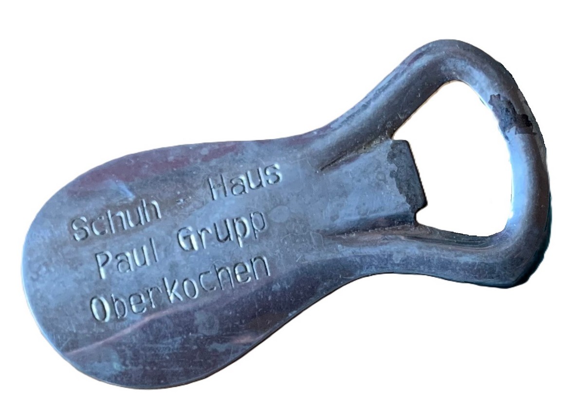 Flaschenöffner Schuh Haus Paul Grupp