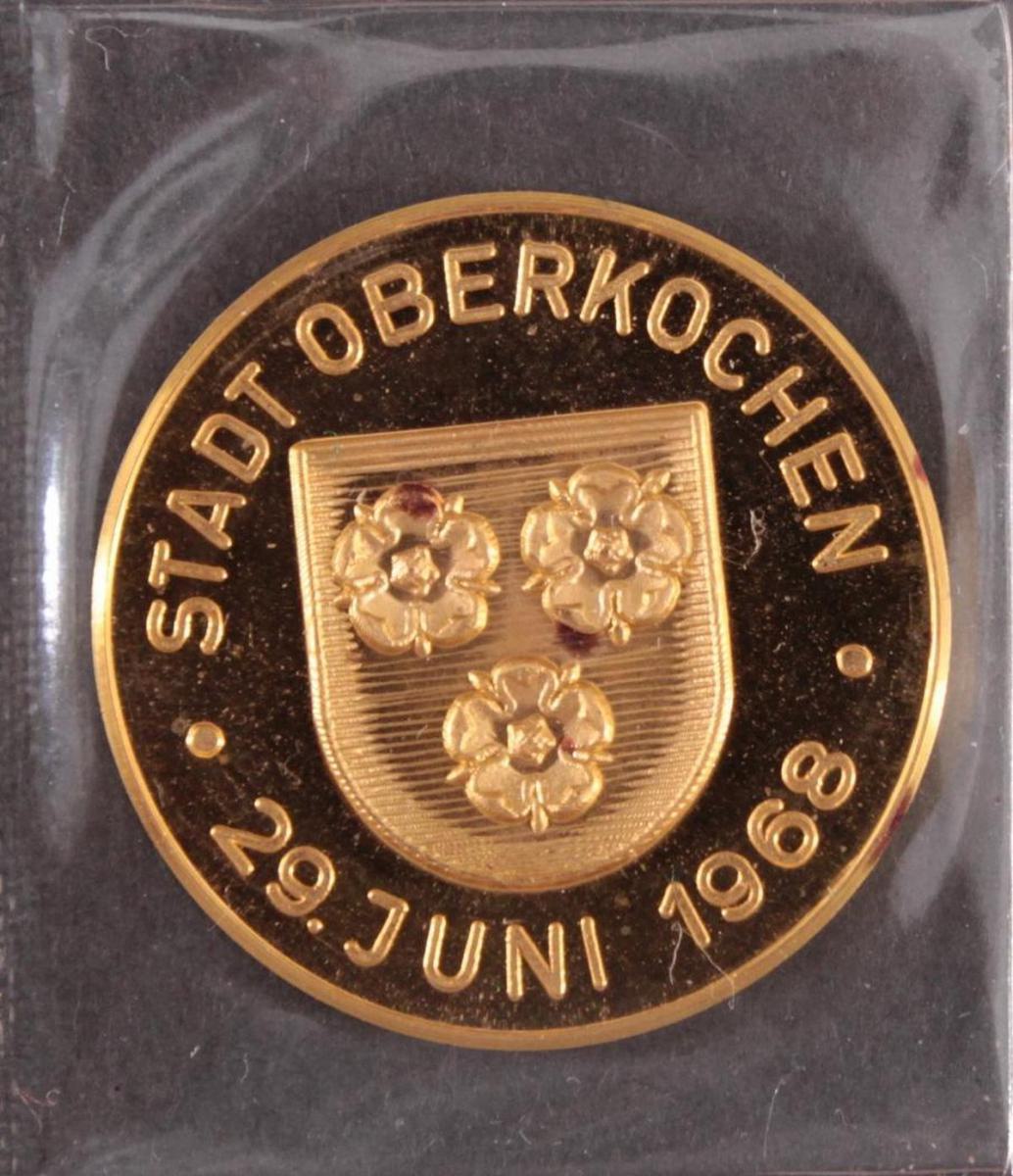 Oberkochen Goldgedenkmünze Stadterhebung 1968