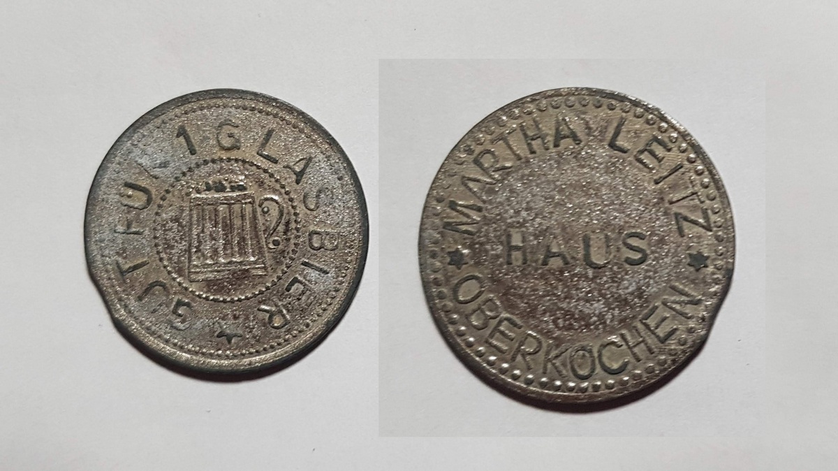 Münze Martha Leitz Haus für 1 Glas Bier