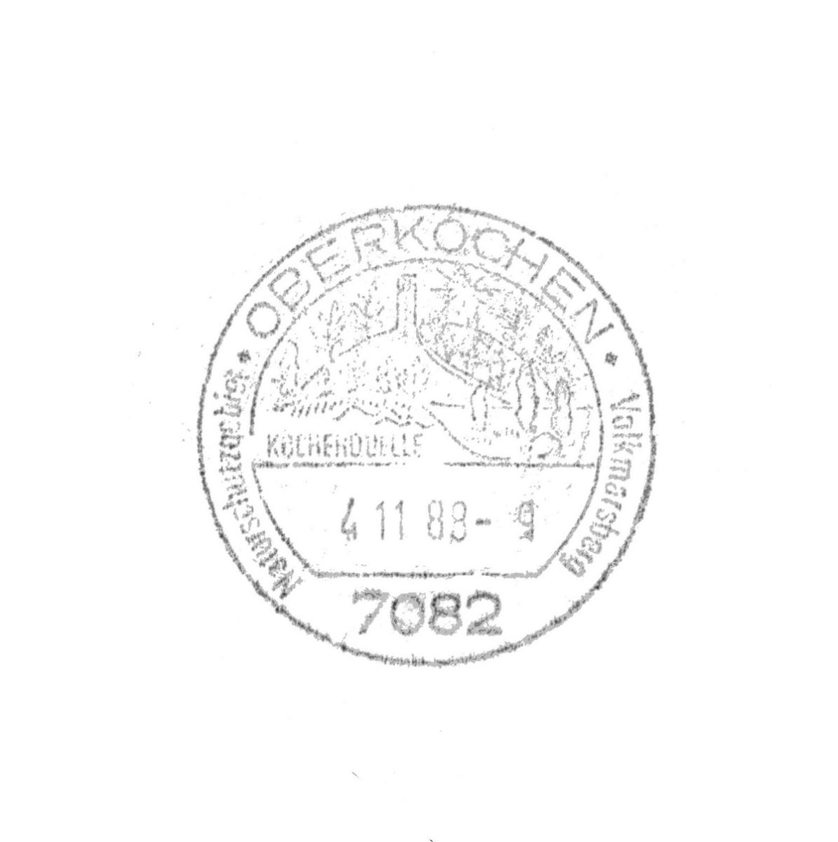 Oberkochen Poststempel 1988