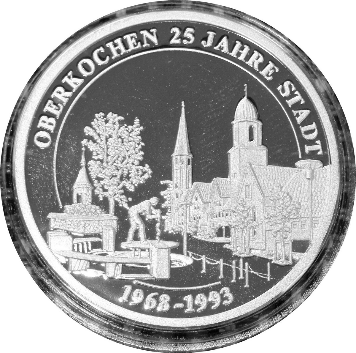 Oberkochen Silbermünze 25 Jahre Stadt 