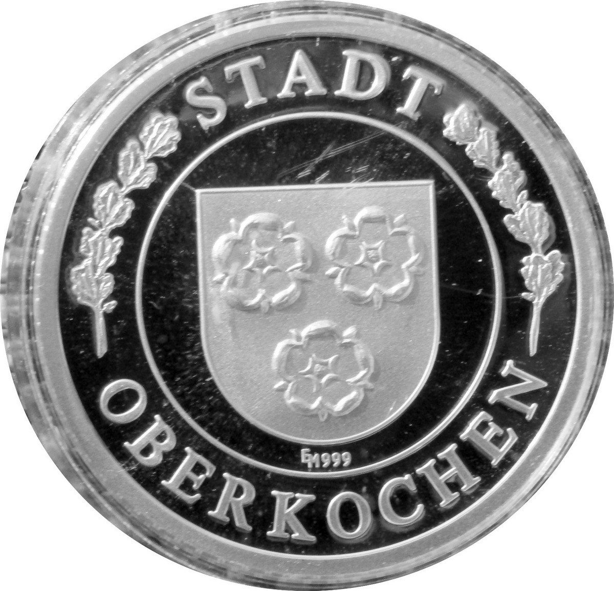 Oberkochen Silbermünze 25 Jahre Stadt 