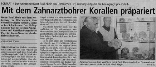 Schwäbische Post 5. Januar 2006