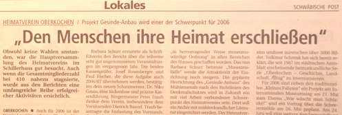 Schwäbische Post 9. März 2006