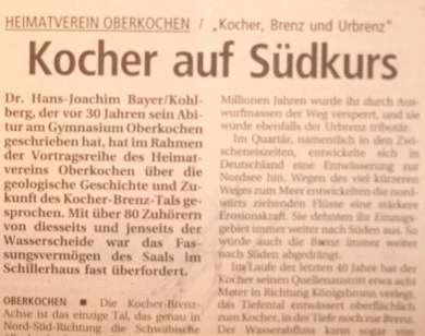 Schwäbische Post 14. November 2005