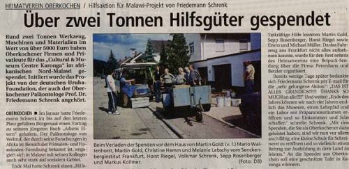 Schwäbische Post 9. Juli 2004